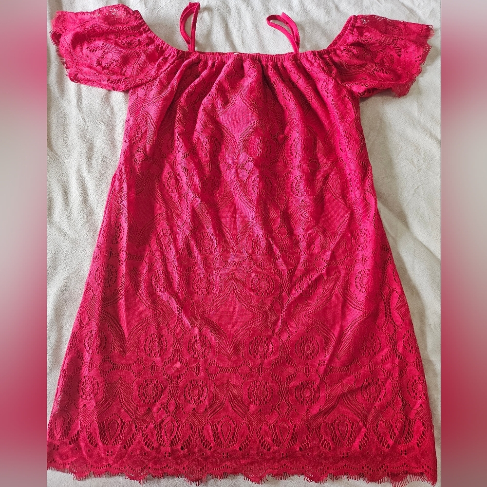 Elegant Red Lace Dress
